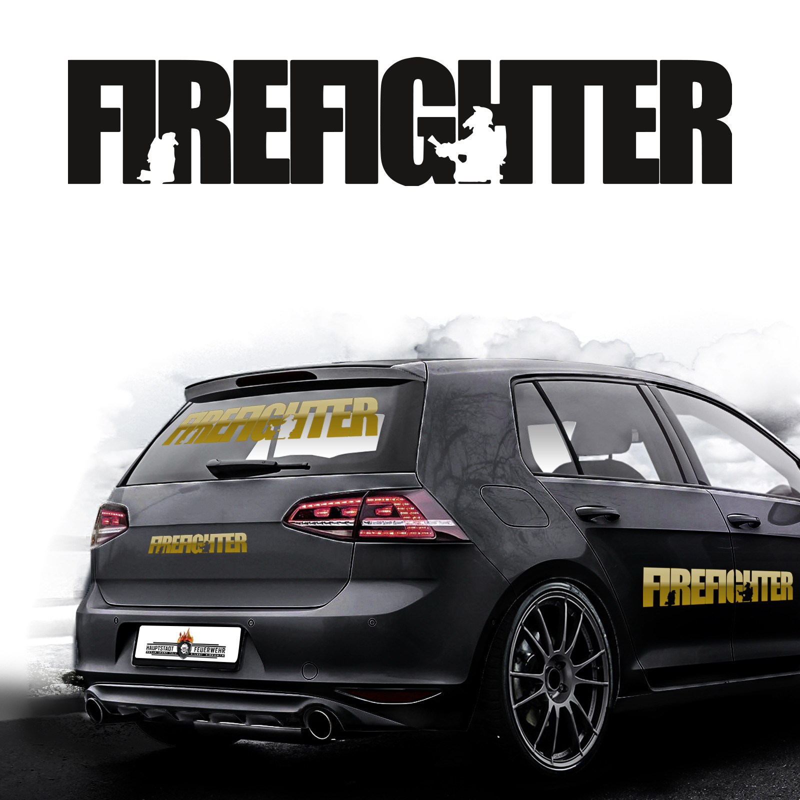 Autoaufkleber Firefighter - Hauptstadtfeuerwehr